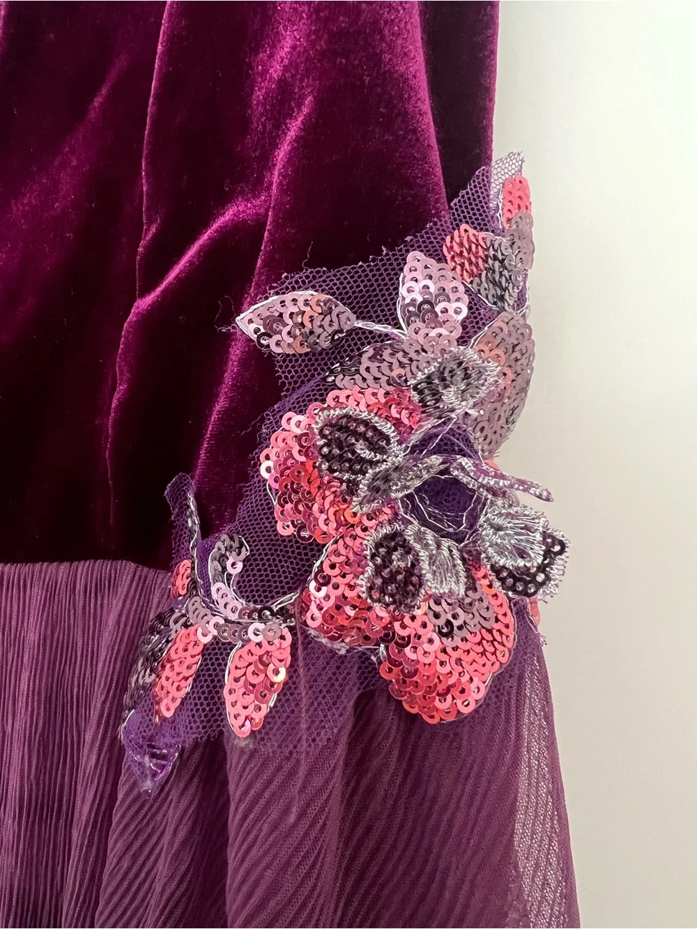 Weissman Showtime Moonlight Sonata Dance Costume XSA Burgundy Like New